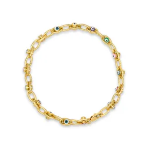 Evil Eye Chain Link Anklet