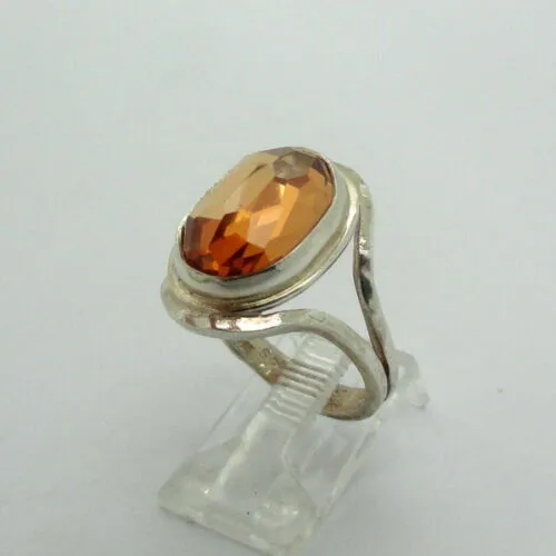 Hadar Designers Champagne Zircon Ring size 7 Sterling Silver 925 () LAST