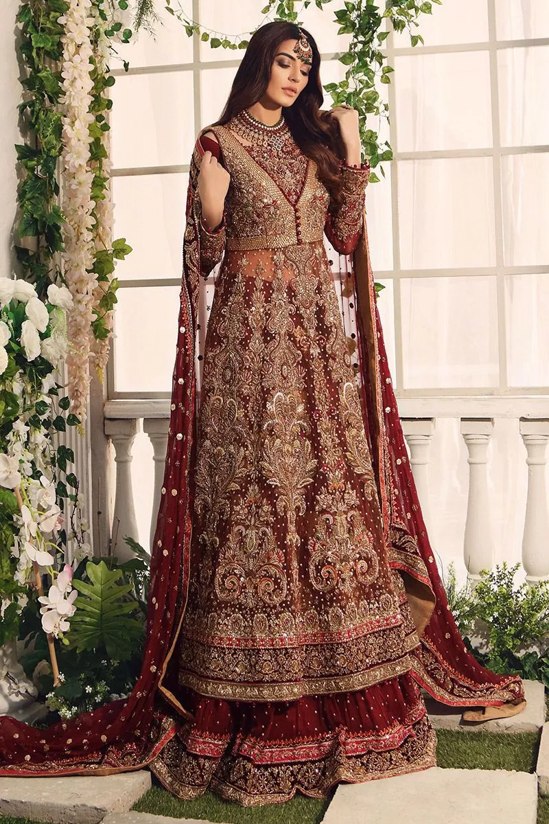Indian Long Shirt Lehenga Design Bridal Dress #BN1190