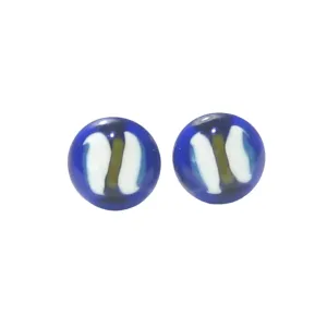 Murano Glass Butterfly Sterling Silver Post Earrings
