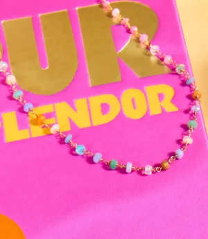 Neon Beaded Gemstone Necklace