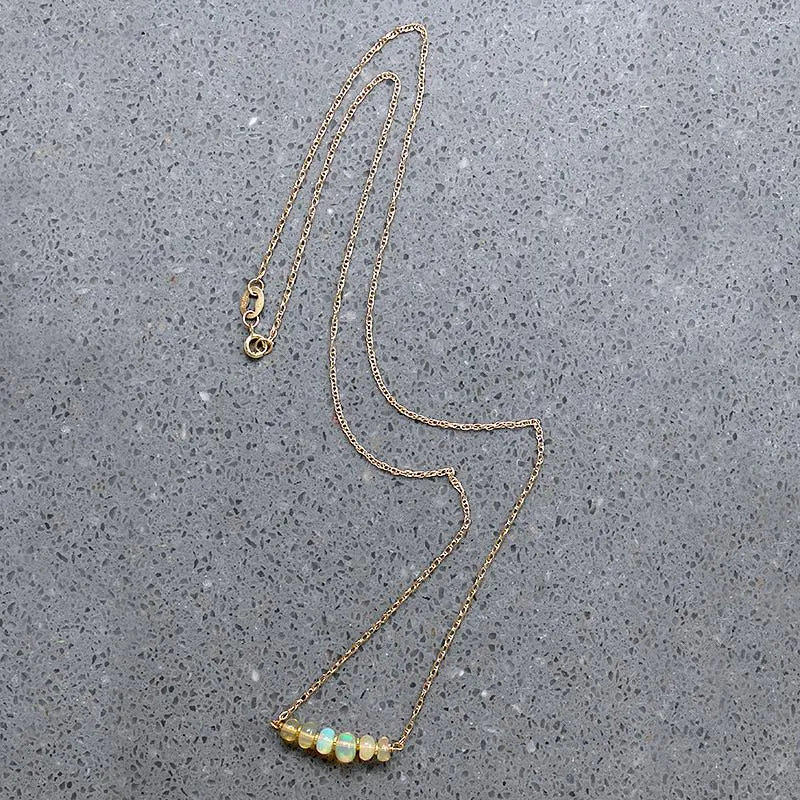 Olio Arc Necklace in Opals by brunet