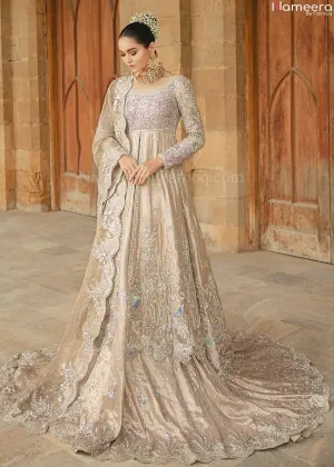 Pakistani Embellished Silk Lehenga Bridal Dress #BN962