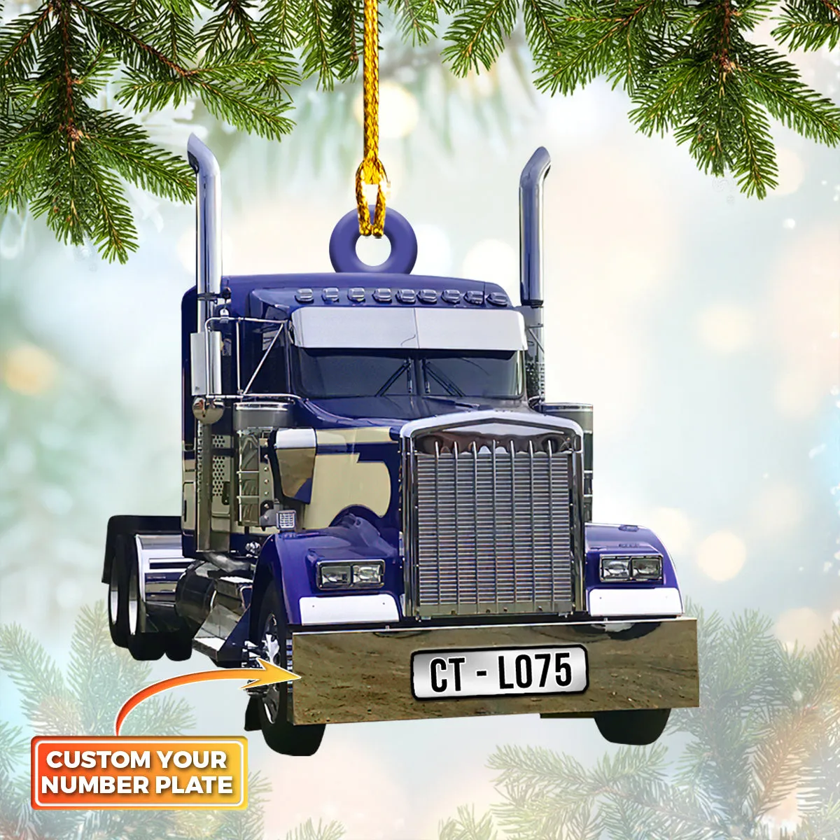 Trucker 3 - Shaped Ornament
