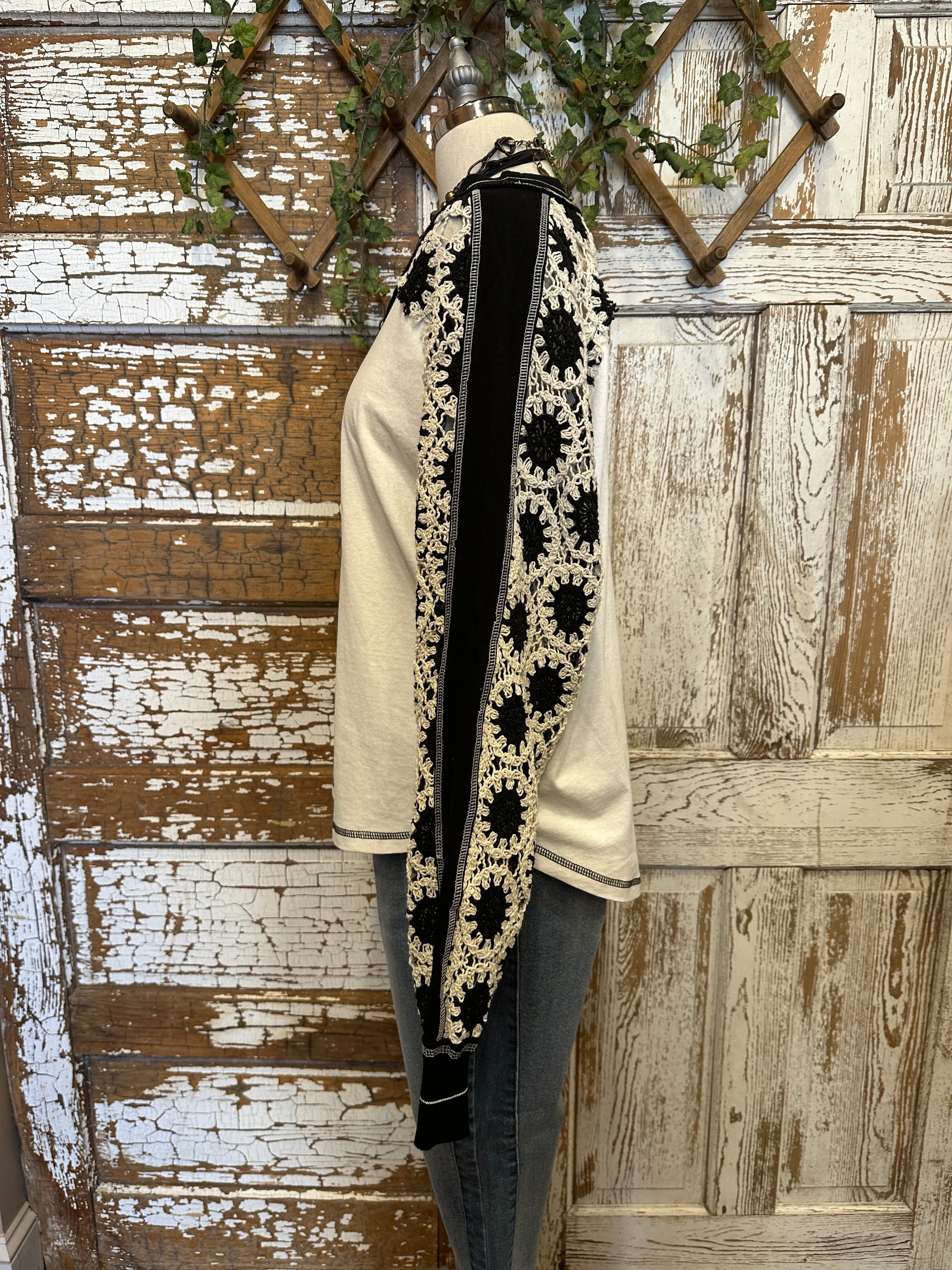 Vintage Crochet Sleeve Top *PRE ORDER*